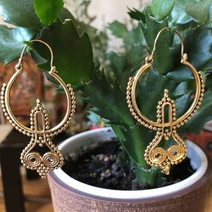 Bohemian brass earrings
